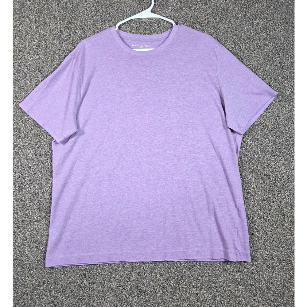 Banana Republic T-Shirt Mens XL Purple Eco Premium‎ Wash Cotton Blend Casual